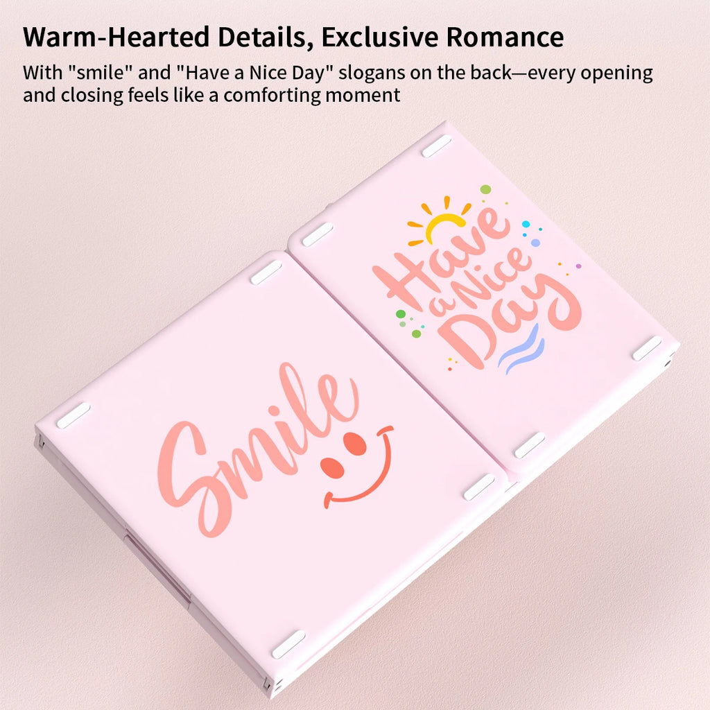 GEEZER Cute Portable Bluetooth Keyboard - Foldable & Multi-Device Wireless Keyboard for iPad, Laptop & Phone