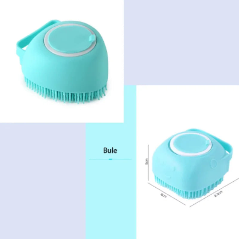 Silicone Pet Bath Massage Brush for Dogs and Cat