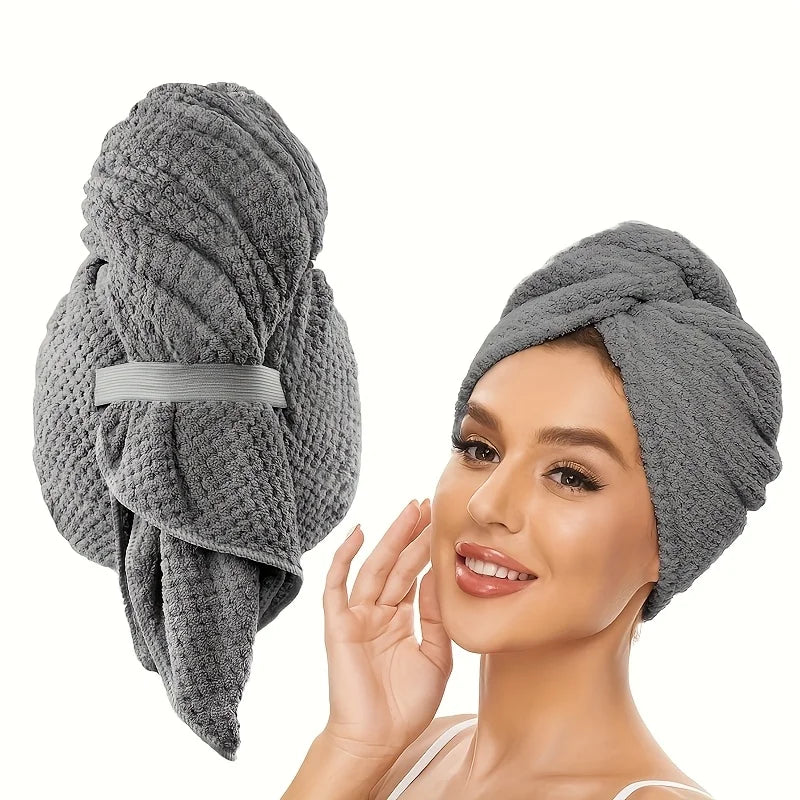 Extra Large Microfiber Hair Towel Wrap for Quick Drying