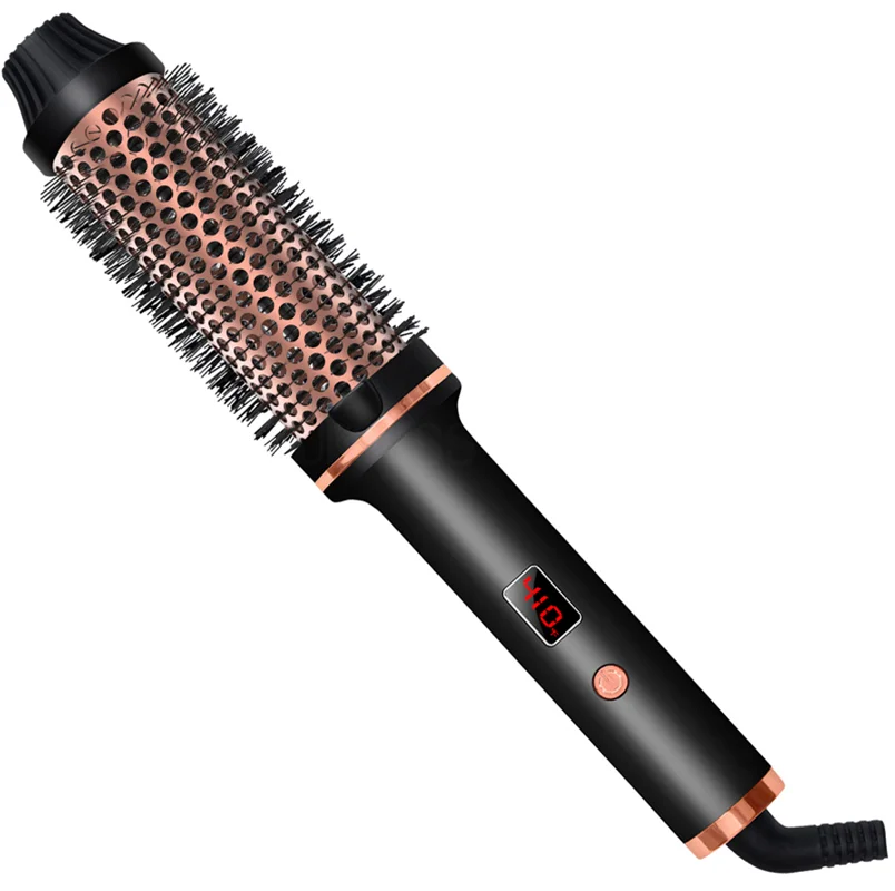 1.5 Inch Ceramic Thermal Brush - 3-in-1 Ionic Heated Round Brush for Curling & Volumizing
