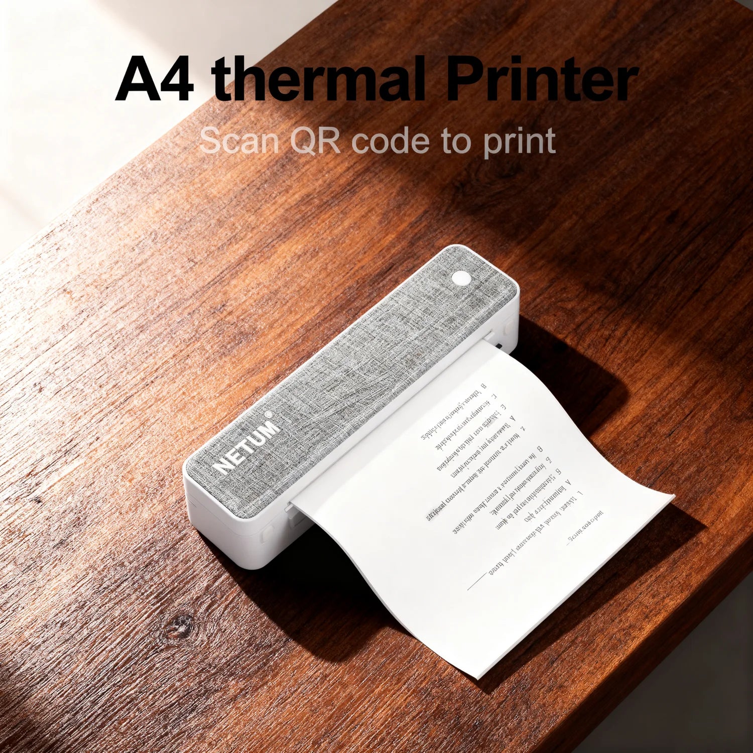 PrintGo A4 Portable Thermal Printer: Inkless Bluetooth Mobile Printing