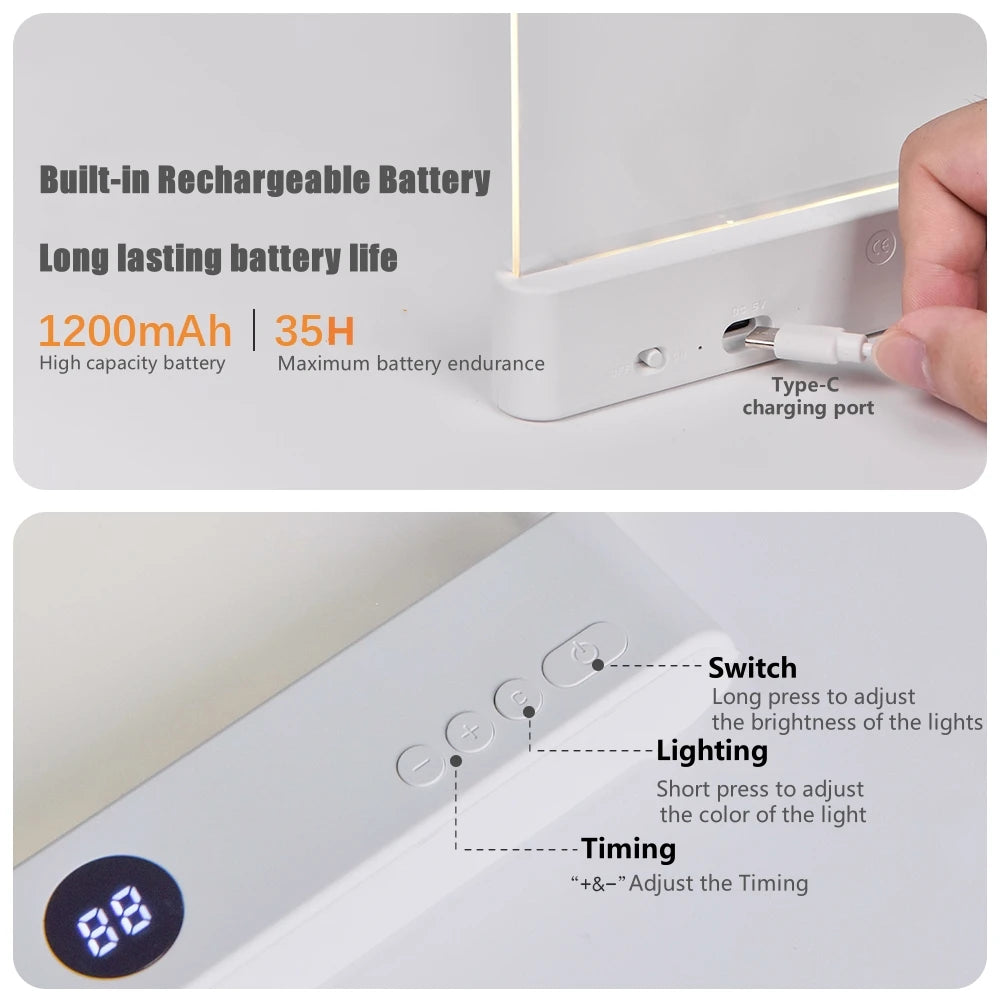 LuminaView: LED Flat Panel Eye-Protection Reading Light