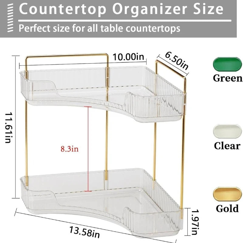 Acrylic Corner Vanity Organizer for Makeup & Perfume