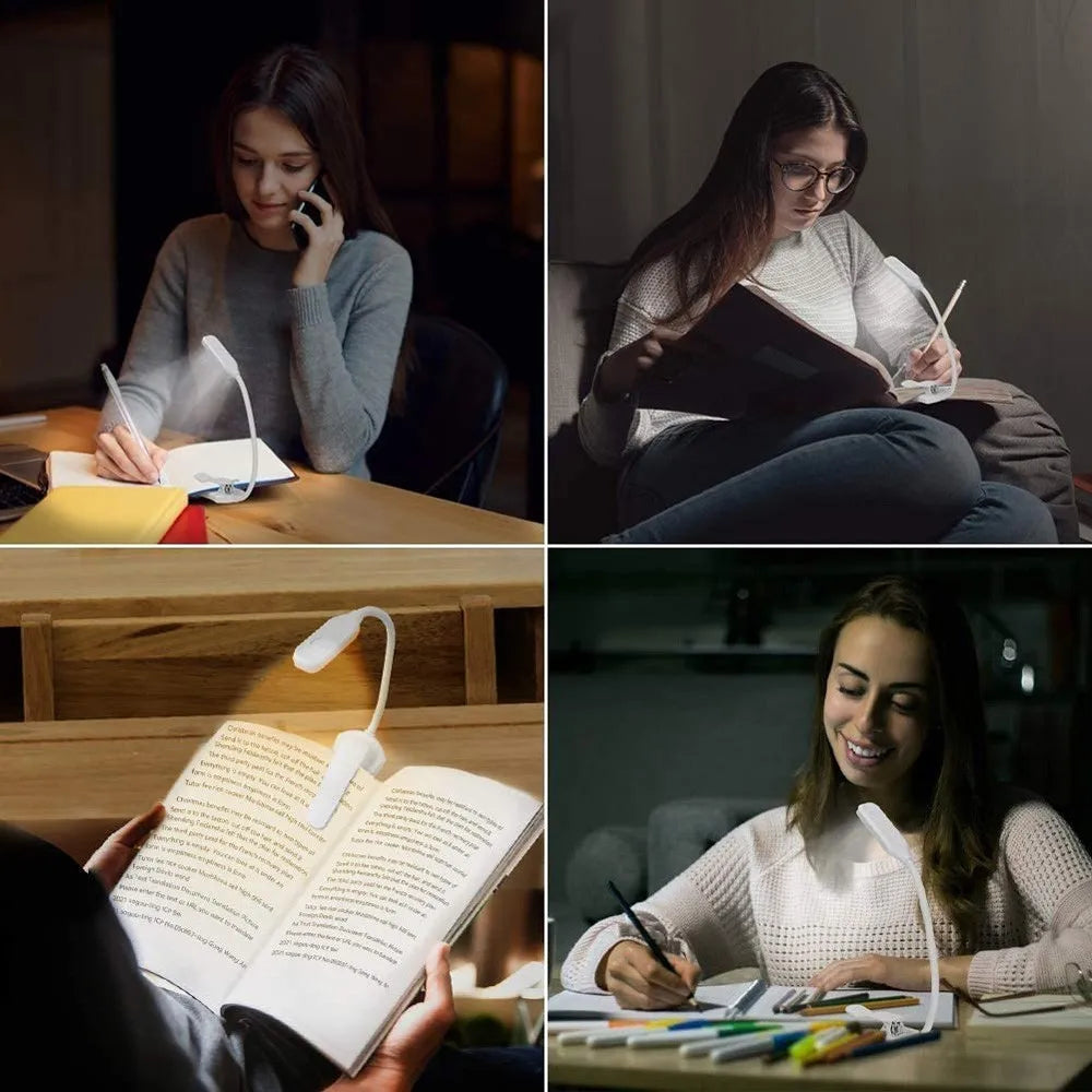 LuminaRead: Rechargeable 3-Mode LED Book Light
