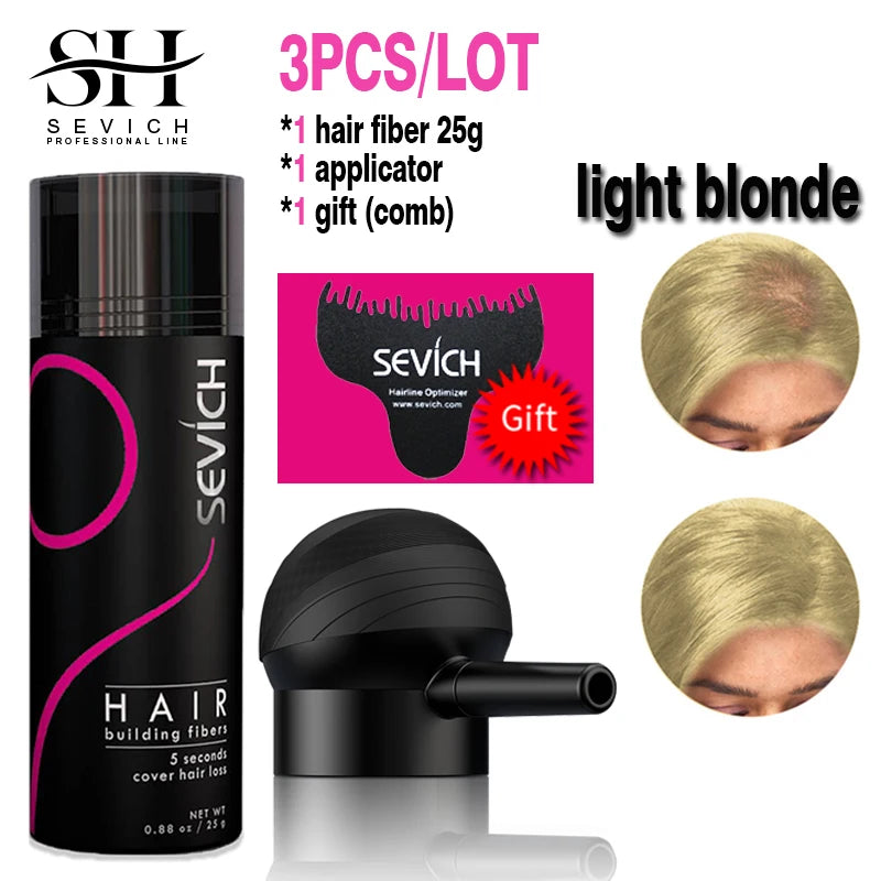 Sevich Keratin Hair Building Fibers – Instant Thickening Solution