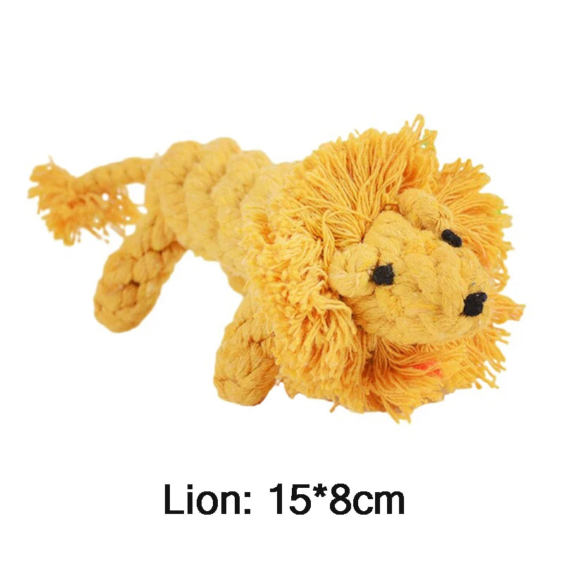 Durable Cartoon Animal Cotton Rope Chew Toy for Dogs