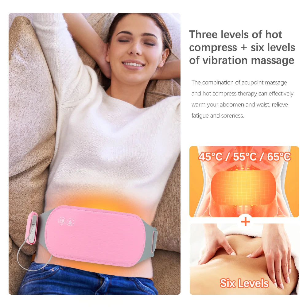 Portable Menstrual Heating Pad & Cordless Waist Massager Belt