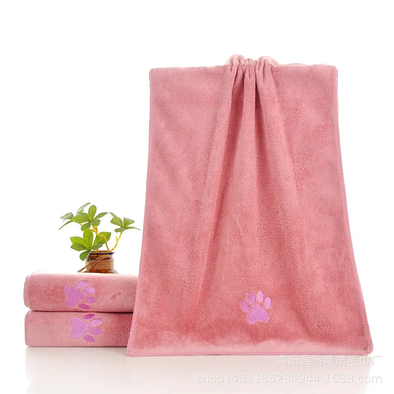 High-Absorbent Microfiber Pet Bath Towel for Dogs and Cats