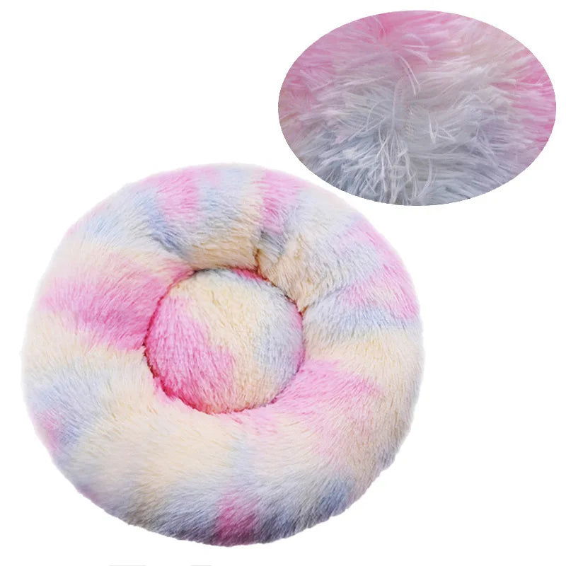 Ultra- Soft Washable Donut Dog & Cat Bed