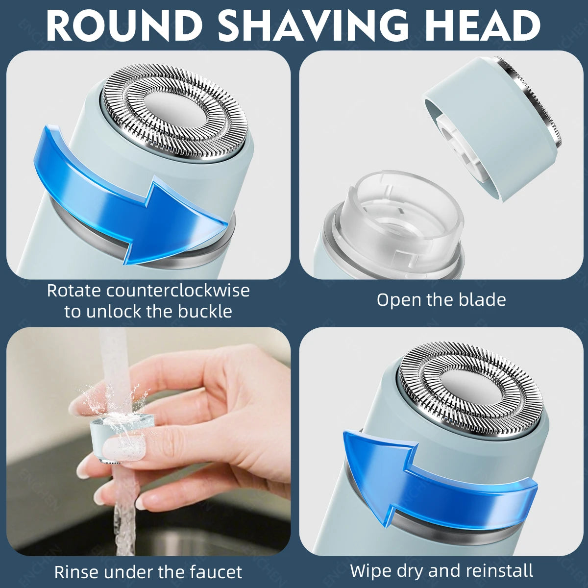 Professional Electric Body Trimmer - Portable 2-in-1 Shaver for Facial & Body Hair