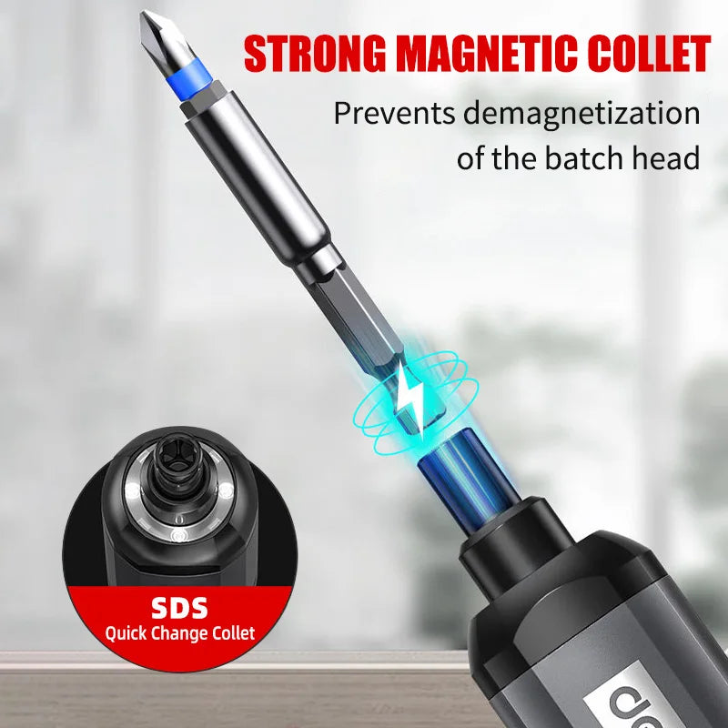 Deli Mini Precision Electric Screwdriver Set - 2000mAh USB Rechargeable