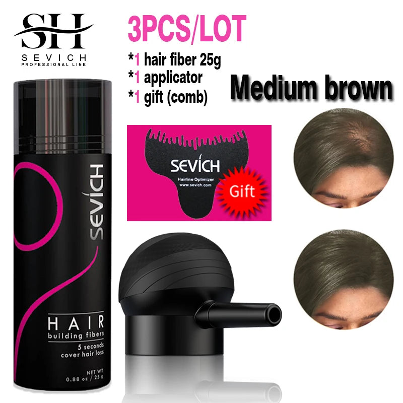 Sevich Keratin Hair Building Fibers – Instant Thickening Solution