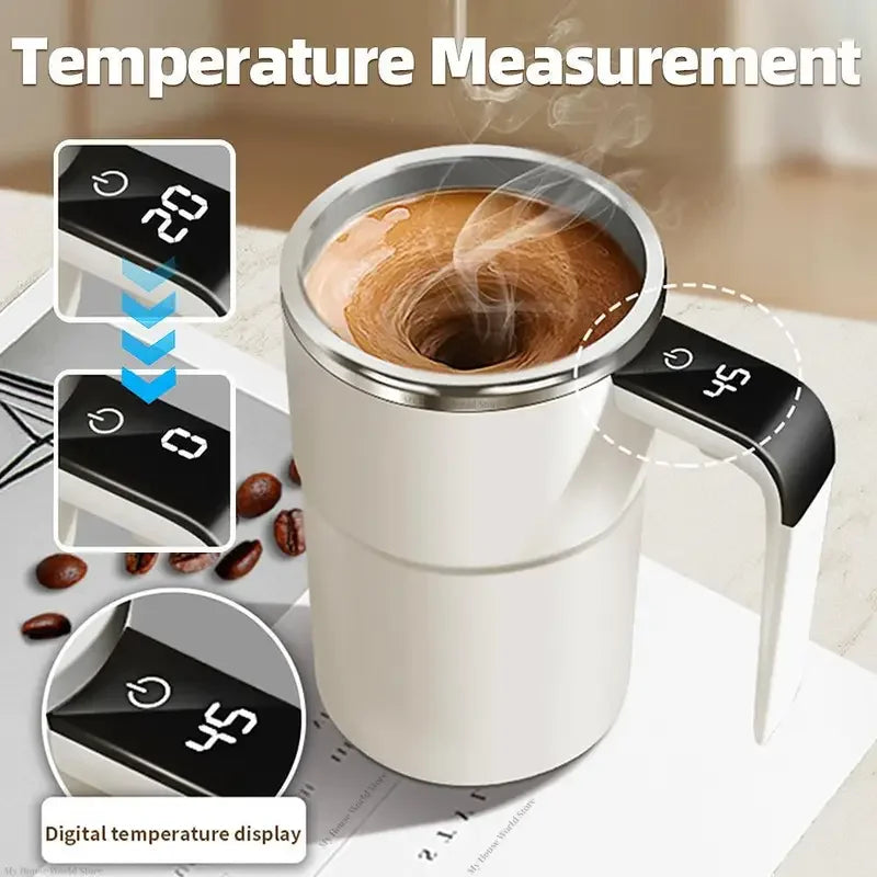 Smart Automatic Magnetic Stirring Mug with LED Display