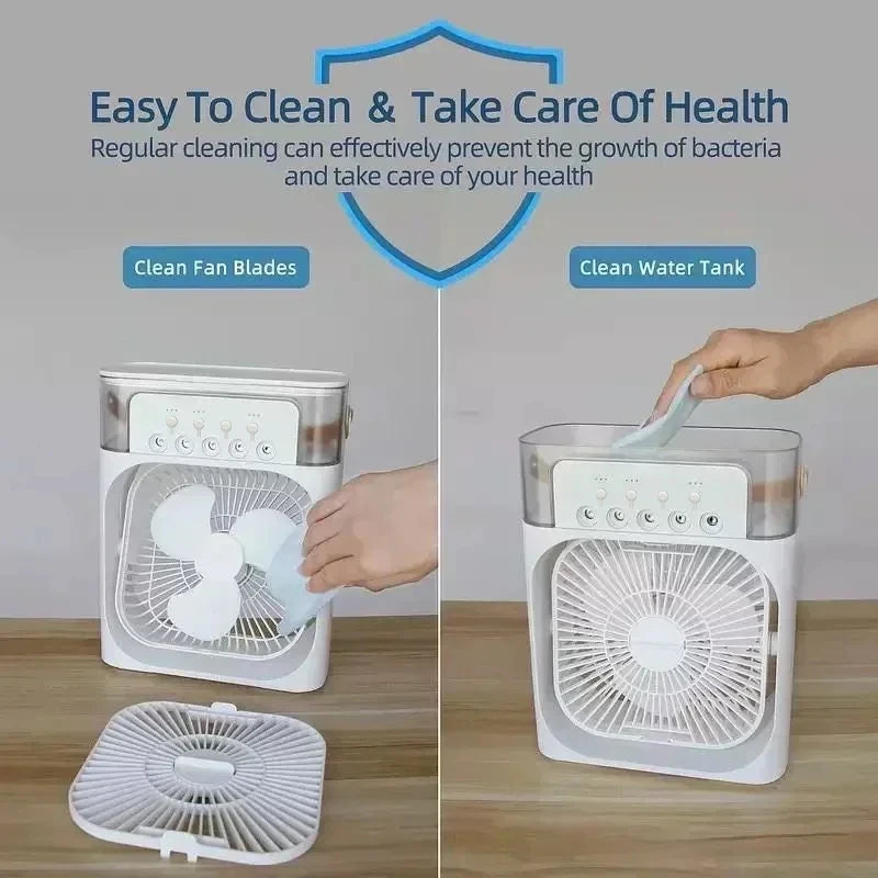 3-in-1 Portable Mini Air Cooler - Evaporative Air Conditioner & Humidifier Fan