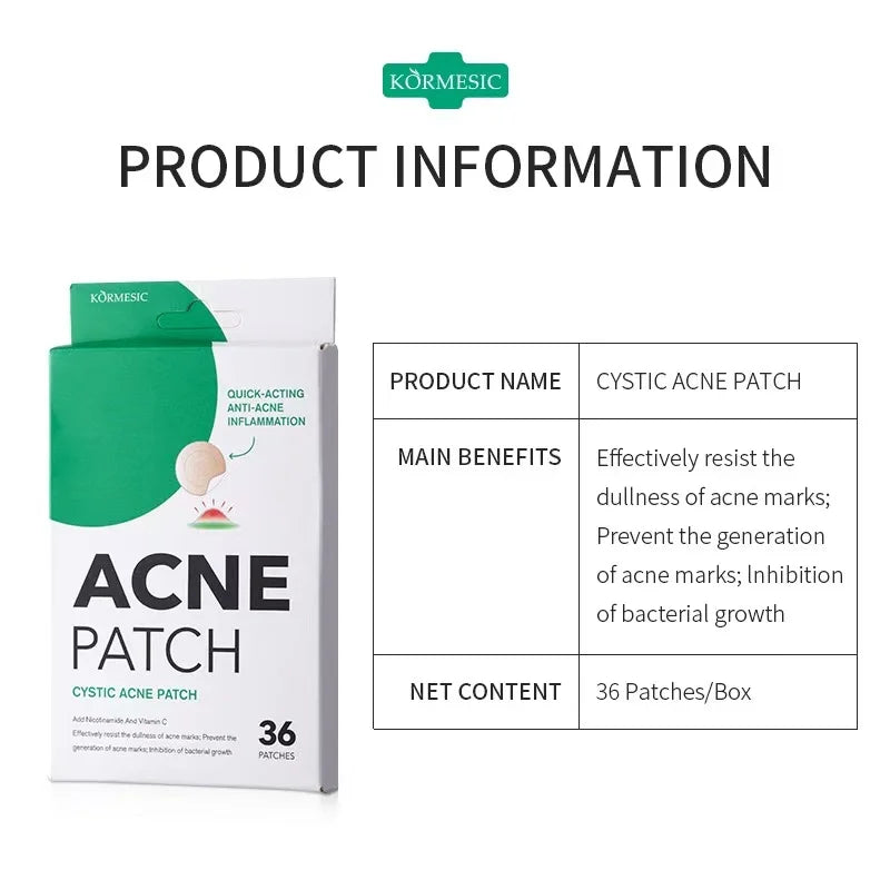 Invisible Acne Pimple Patches - 36pc Hydrocolloid Healing Stickers