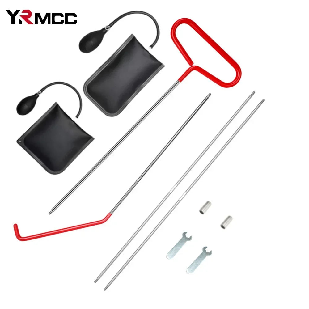 Professional Car Emergency Lockout Kit - Long Reach Grabber & Air Pump Wedge Tool Set