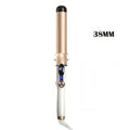 Professional Ceramic Hair Curling Iron - Multiple Sizes (9mm to 38mm) - Electric Salon Styling Wand with LCD Temperature Control