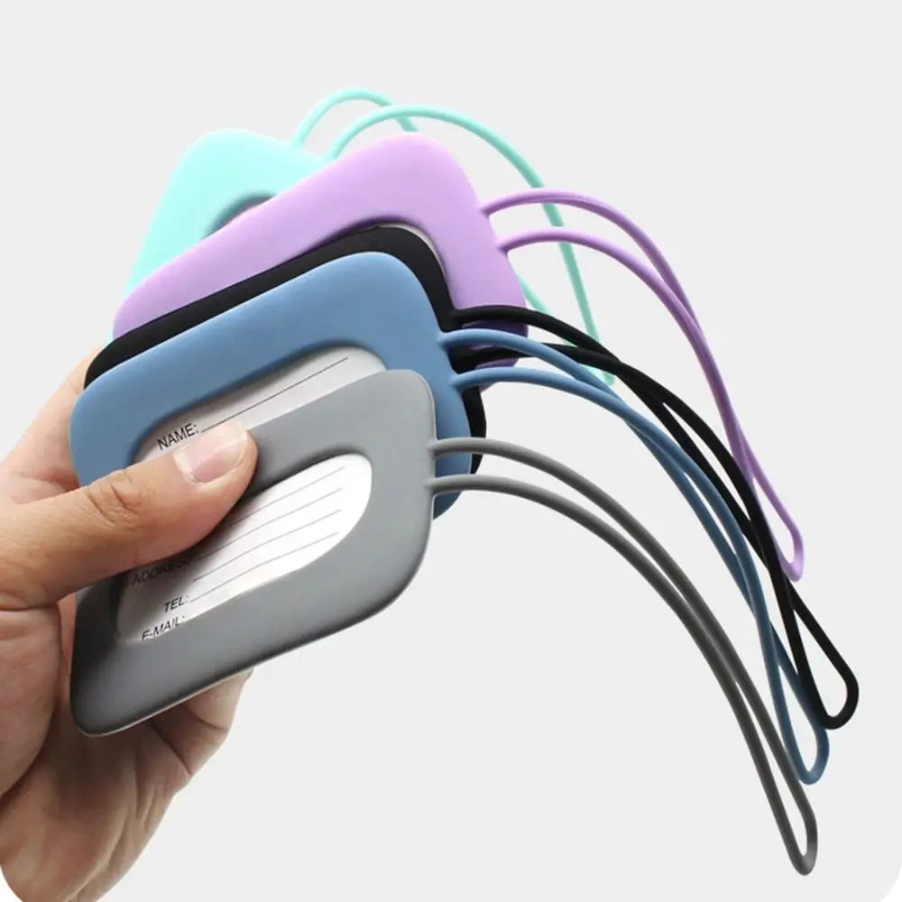 Waterproof Silicone Luggage Tags - Anti-Lost Travel Baggage Labels