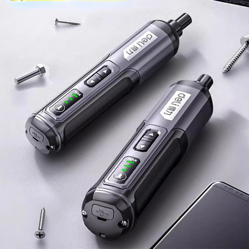 Deli Mini Precision Electric Screwdriver Set - 2000mAh USB Rechargeable