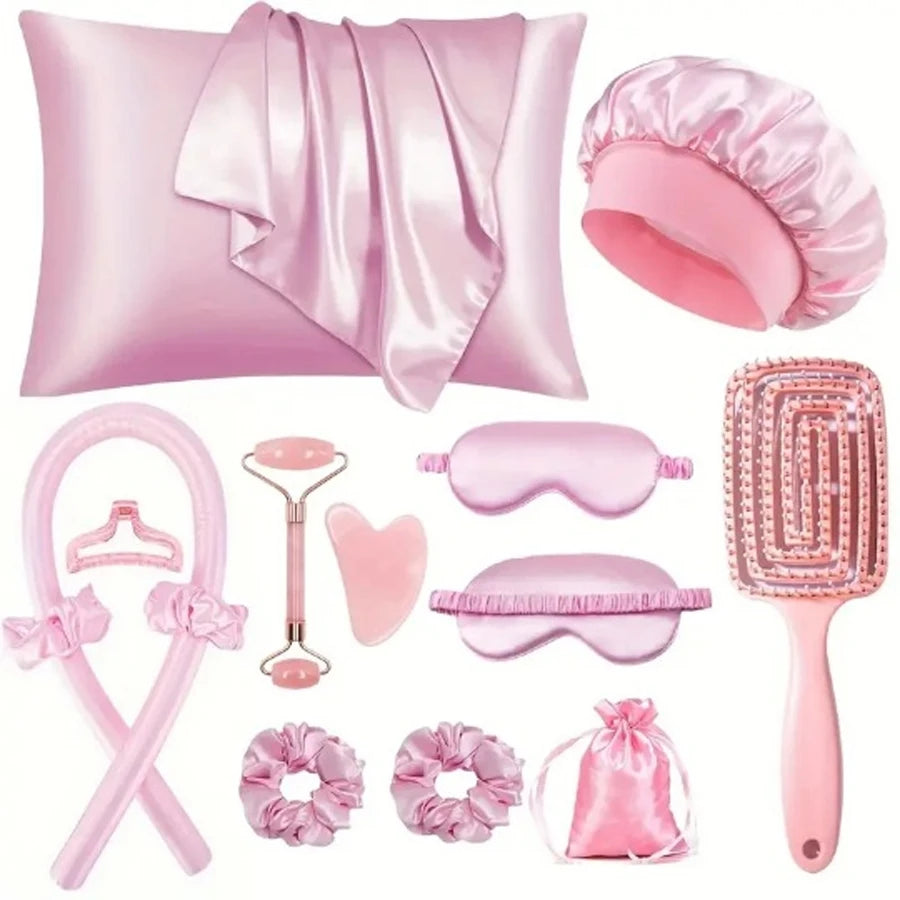 Luxury Silk Heatless Hair Curler Set - 6-Piece Overnight Styling Kit
