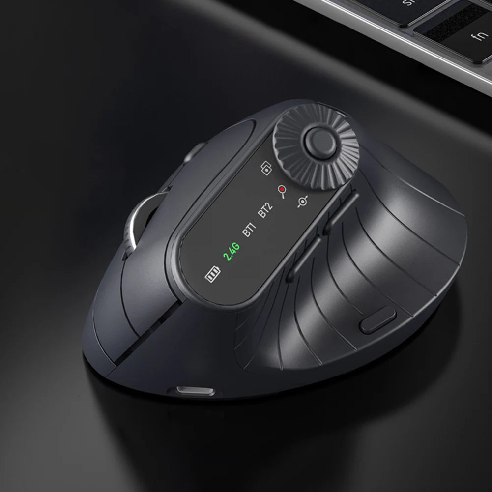 Rechargeable Vertical Ergonomic Mouse - Dual Mode Bluetooth & 2.4GHz Wireless Mouse for Mac, Windows & Laptop