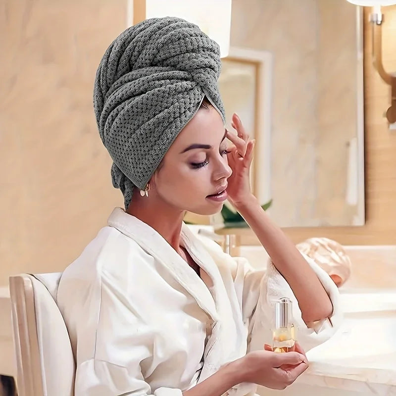 Extra Large Microfiber Hair Towel Wrap for Quick Drying