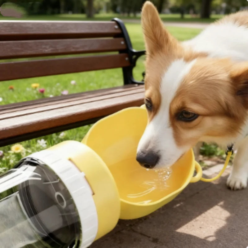 2-in-1 Portable Dog Water Bottle and Food Container