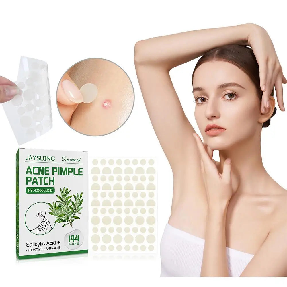 Tea Tree Oil Acne Pimple Patch - Waterproof Blemish Treatment (144 pcs).