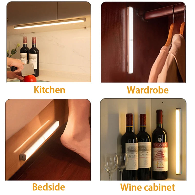 Wireless LED Motion Sensor Cabinet Light - Type-C Rechargeable