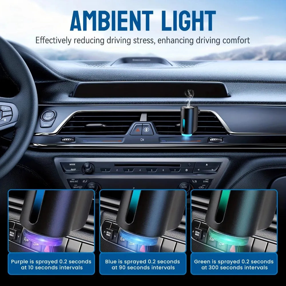AI Smart Car Air Purifier & Essential Oil Diffuser