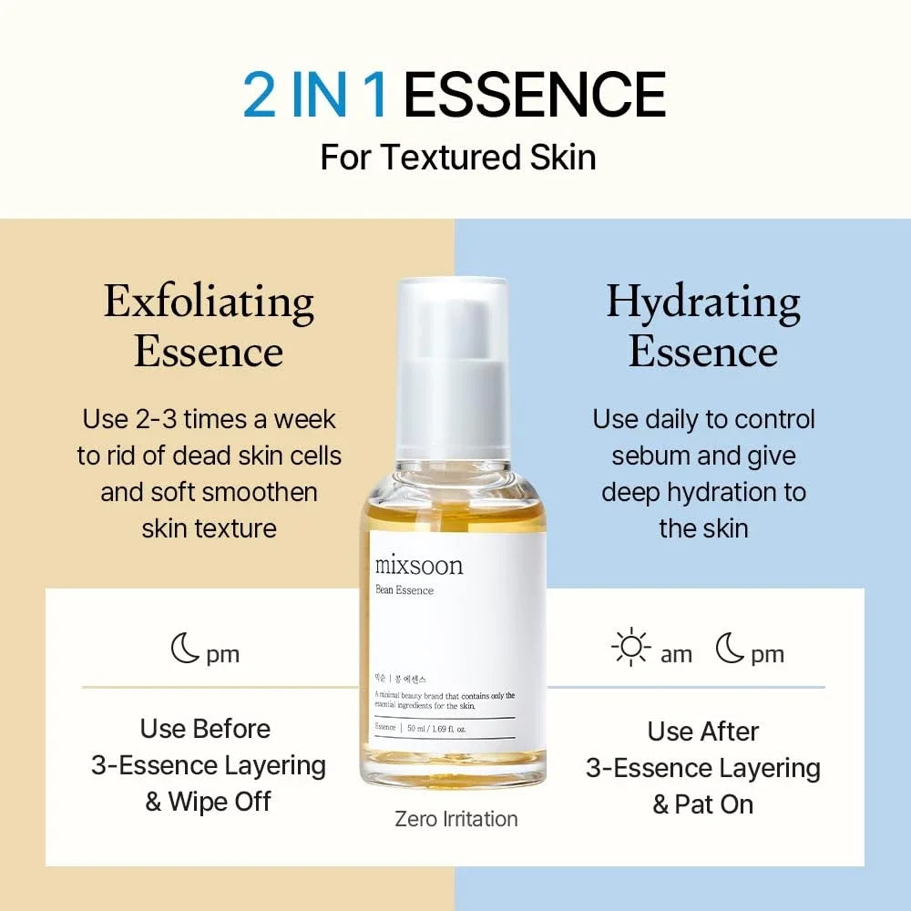 Mixsoon Bean Essence - Fermented Soybean Hydrating & Exfoliating Serum (50ml)