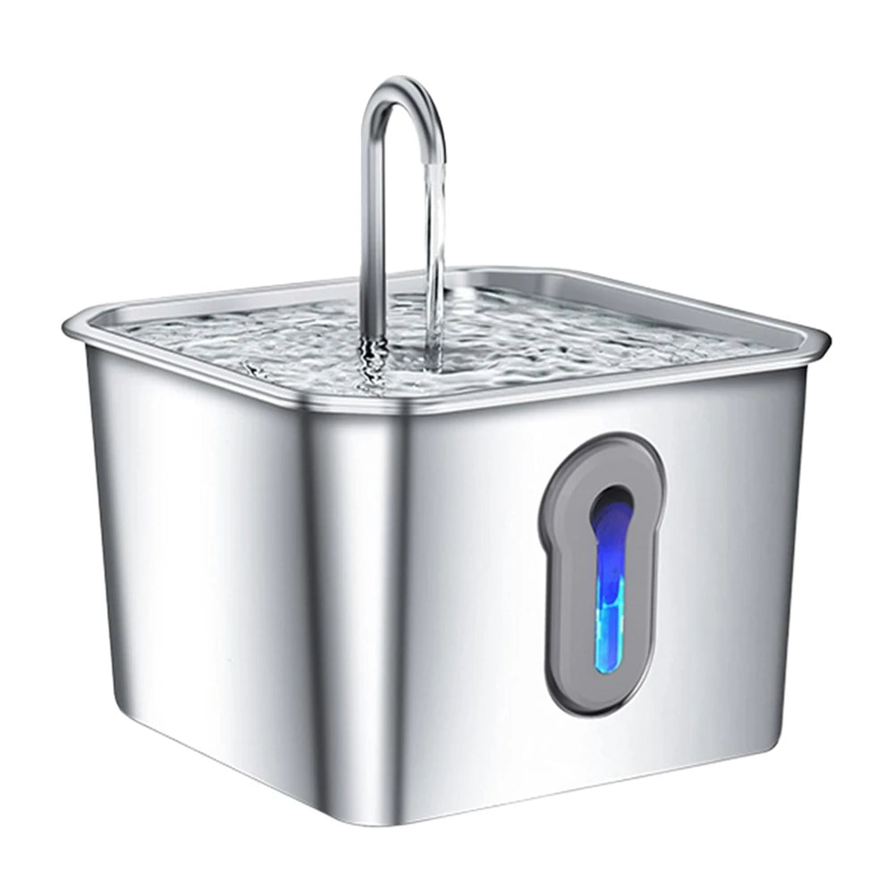 Ultra-Quiet Stainless Steel Automatic Cat Water Fountain (4L)