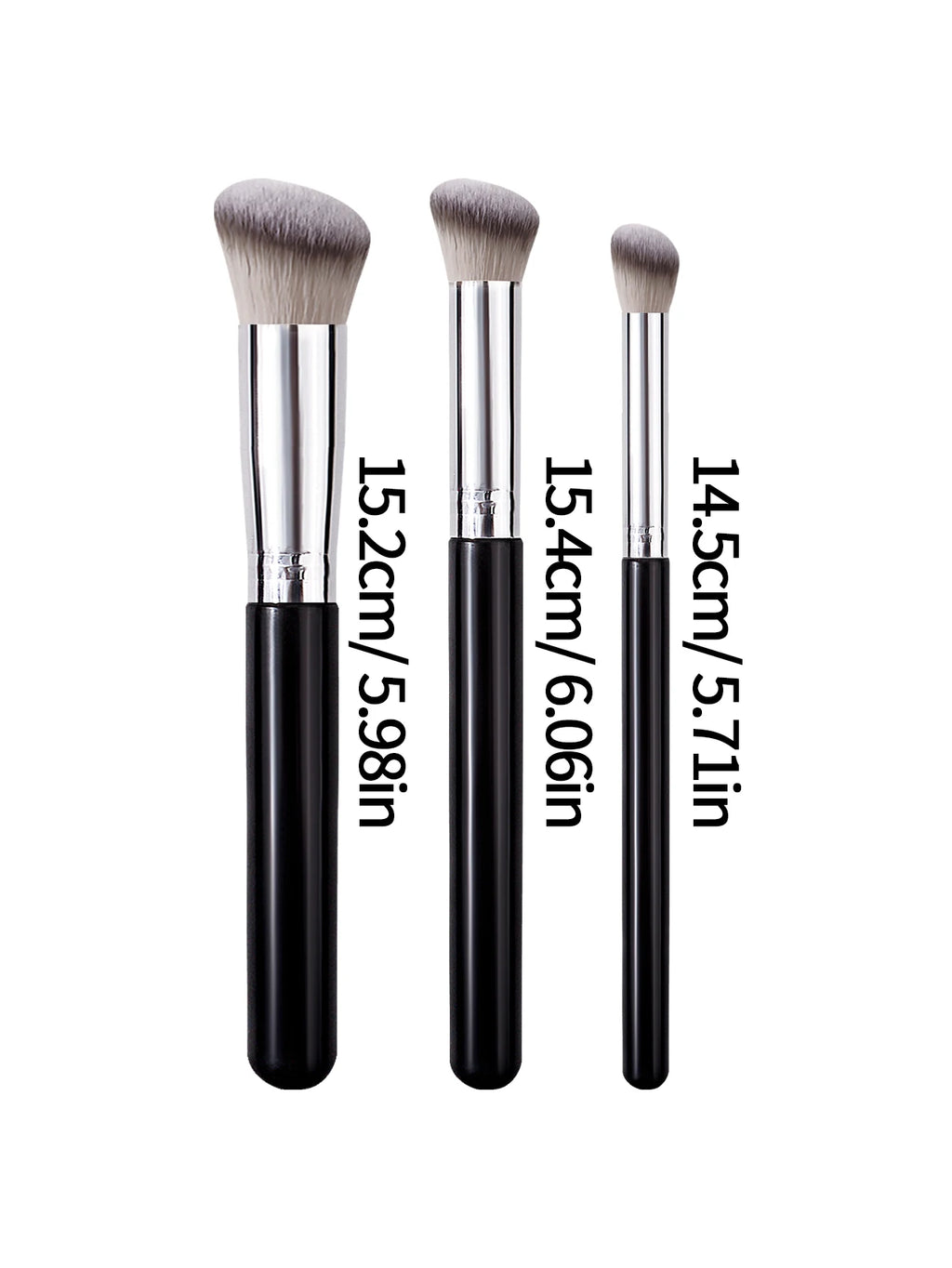 Premium Foundation & Concealer Brush Set - Flawless Blending Trio