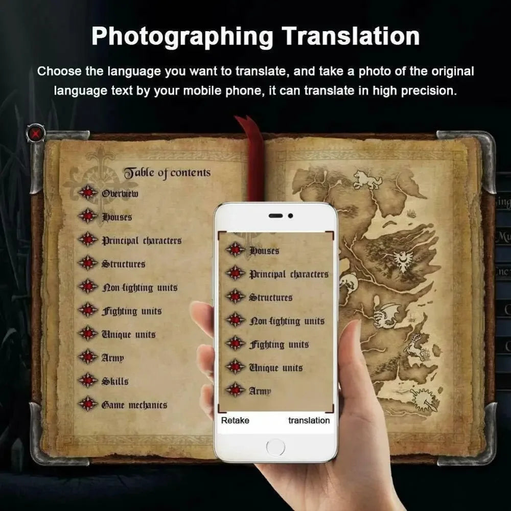 Smart Instant Voice Translator - 2-Way Real-Time Translation for 40 Languages - Portable Travel & Business Device