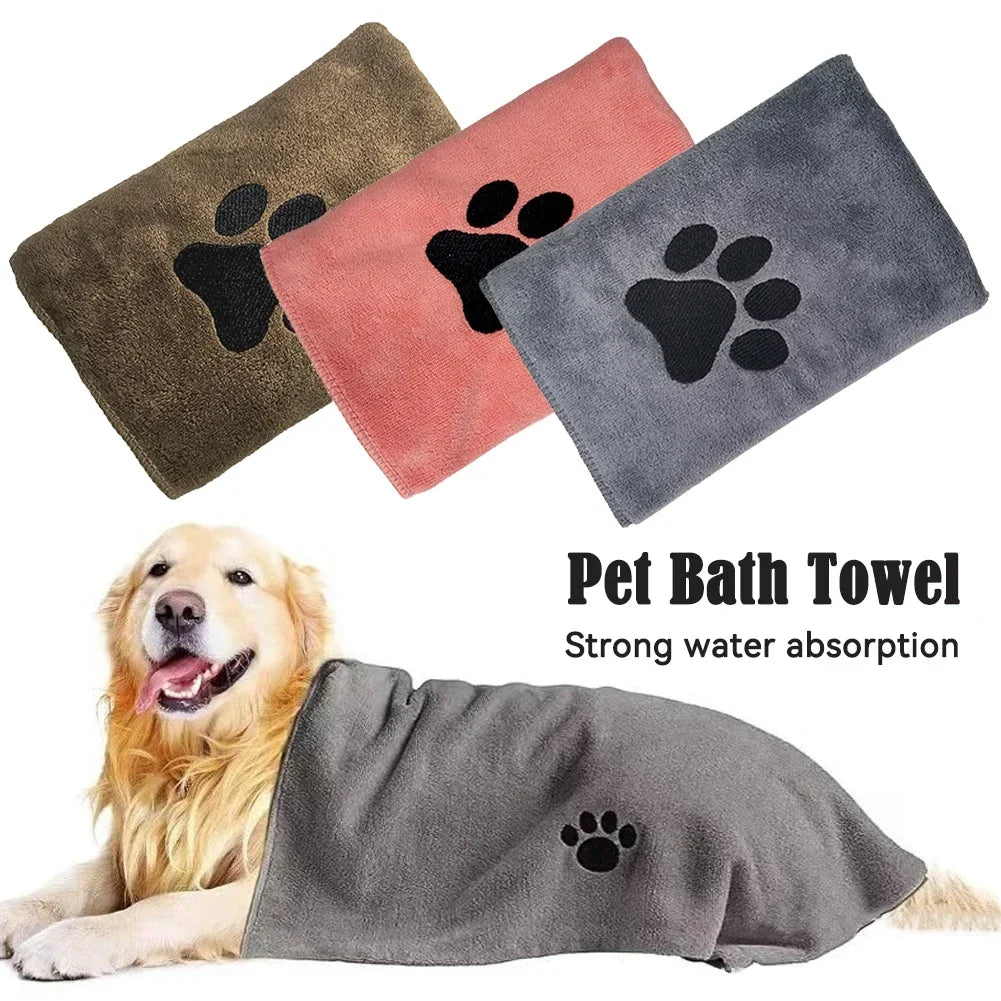 High-Absorbent Microfiber Pet Bath Towel for Dogs and Cats