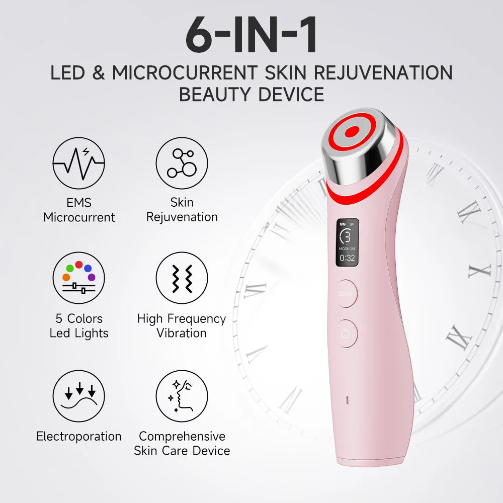 UBilli Booster Pro – 6-in-1 LED Light Therapy & Facial Rejuvenation Device