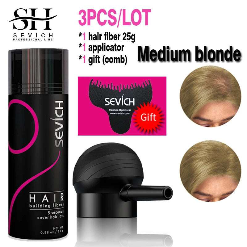Sevich Keratin Hair Building Fibers – Instant Thickening Solution