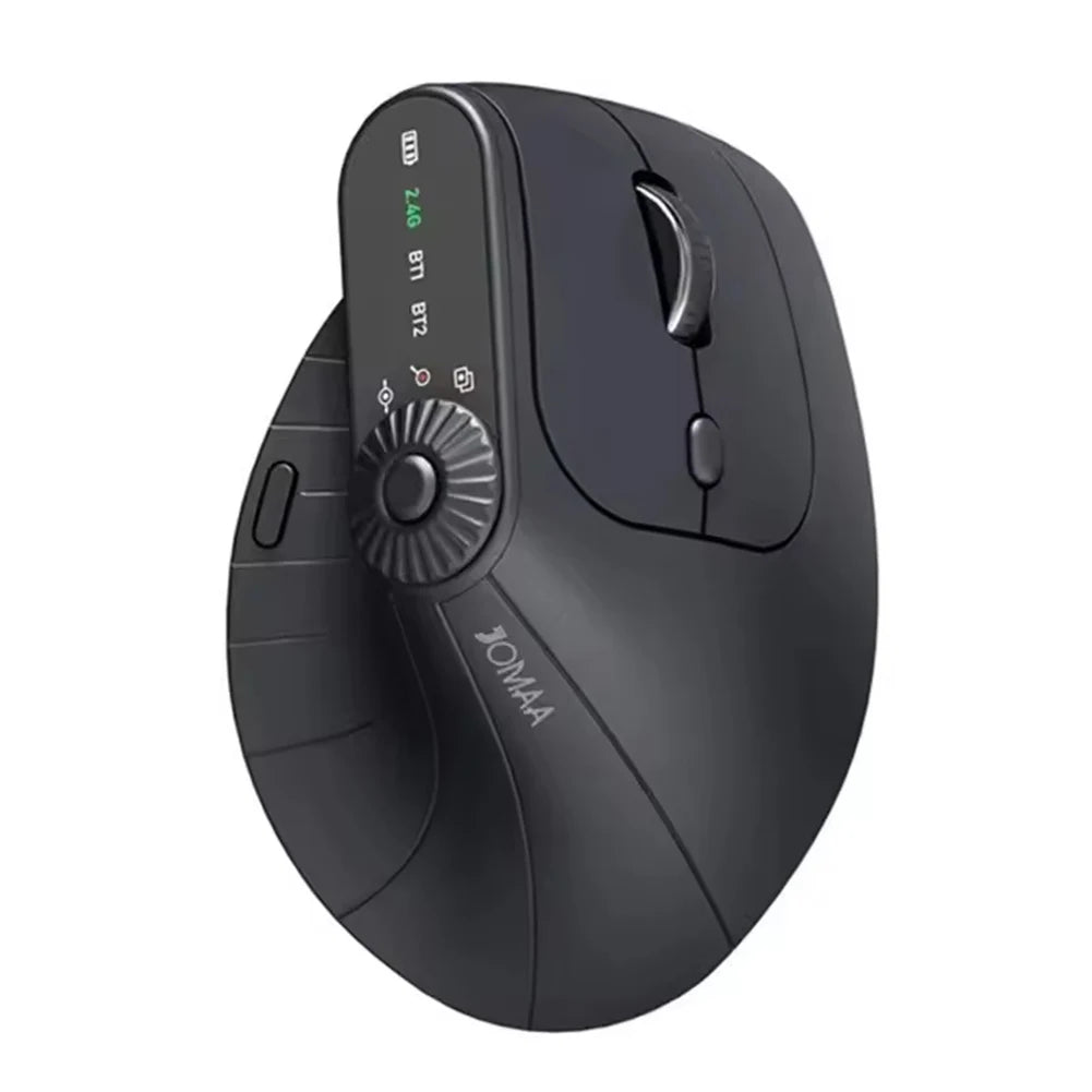 Rechargeable Vertical Ergonomic Mouse - Dual Mode Bluetooth & 2.4GHz Wireless Mouse for Mac, Windows & Laptop