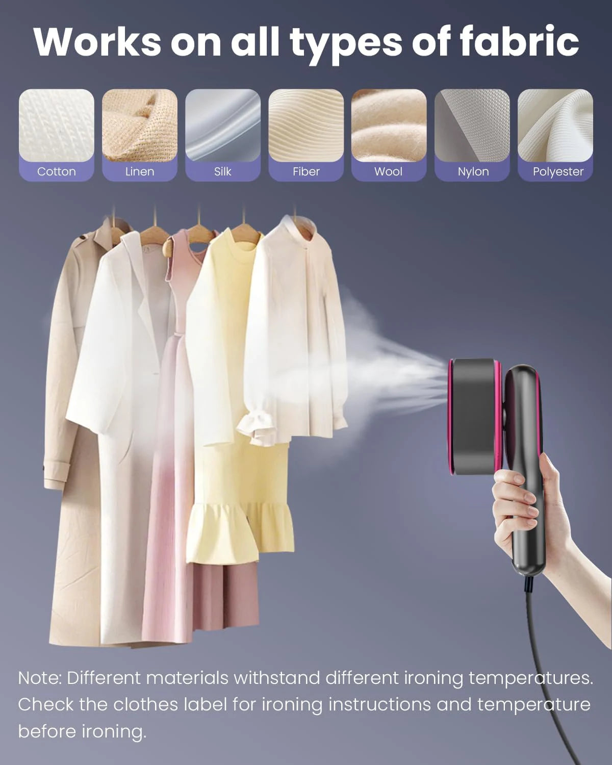 CENRR Professional 1200W Handheld Garment Steamer & Portable Iron