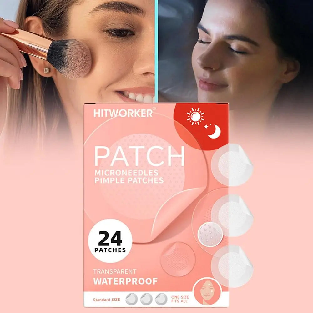 24pcs Microneedle Acne Patches – Invisible & Gentle Blemish Cover (Copia)