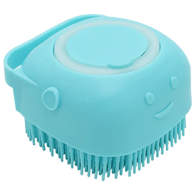 Silicone Pet Bath Massage Brush for Dogs and Cat