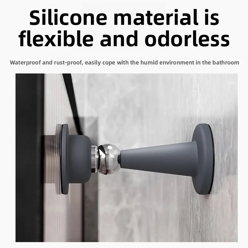 MagnoGuard: No-Drill Magnetic Silicone Door Stopper