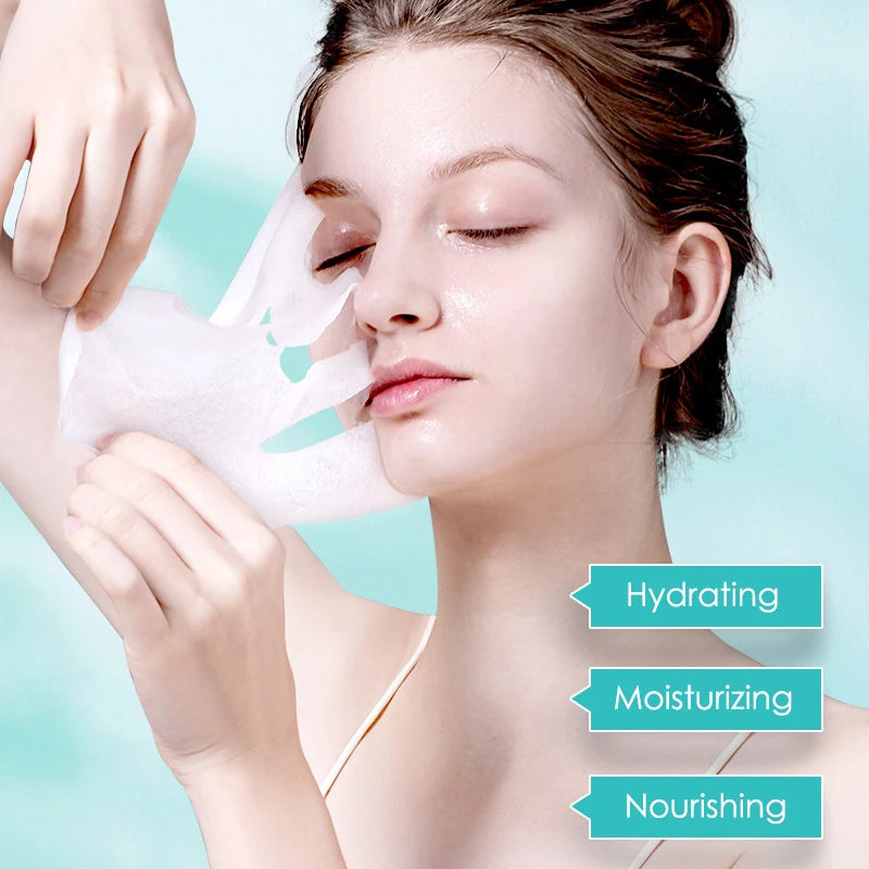 10-Pcs Hyaluronic Acid Hydrating Facial Sheet Mask Set