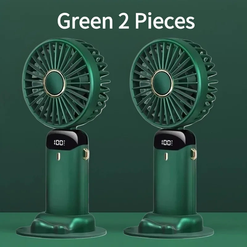 4-in-1 USB Handheld Mini Fan - Foldable Portable Neck Hanging Fan go