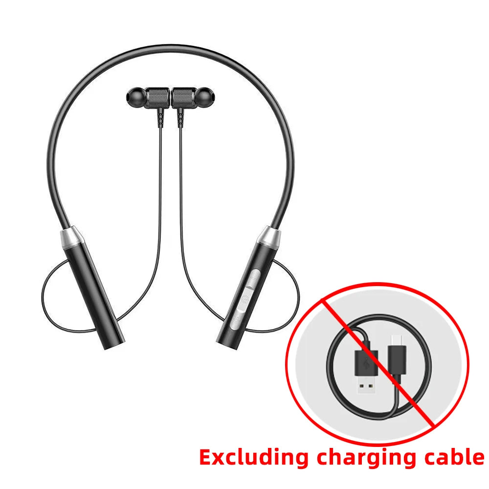 Wireless Bluetooth Neckband Headphones - Stereo Sports Headset with LED Display