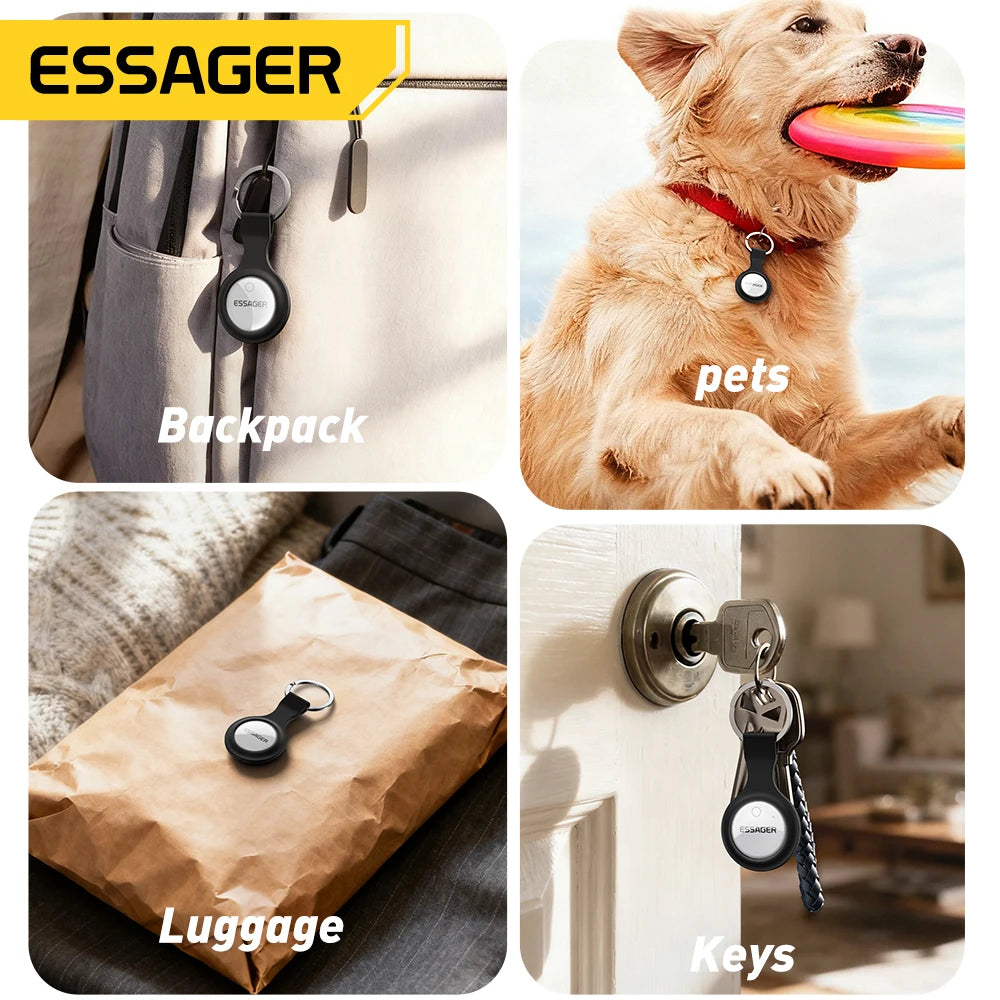 ESSAGER SmartTag Bluetooth Tracker - GPS Anti-Lost Locator for Keys & Pets