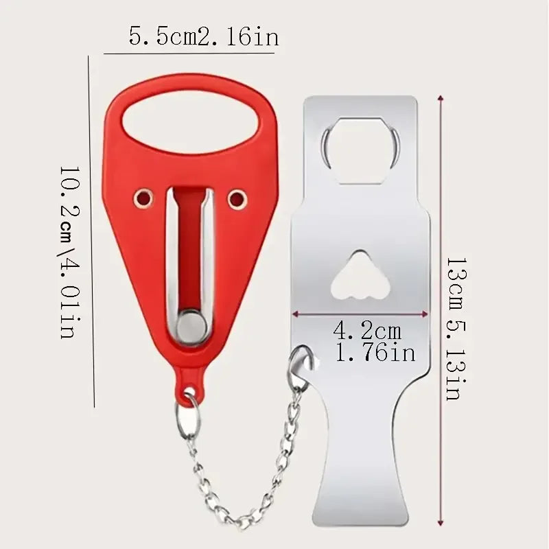 Portable Travel Safety Door Lock - Heavy Duty Security for Hotel & Home