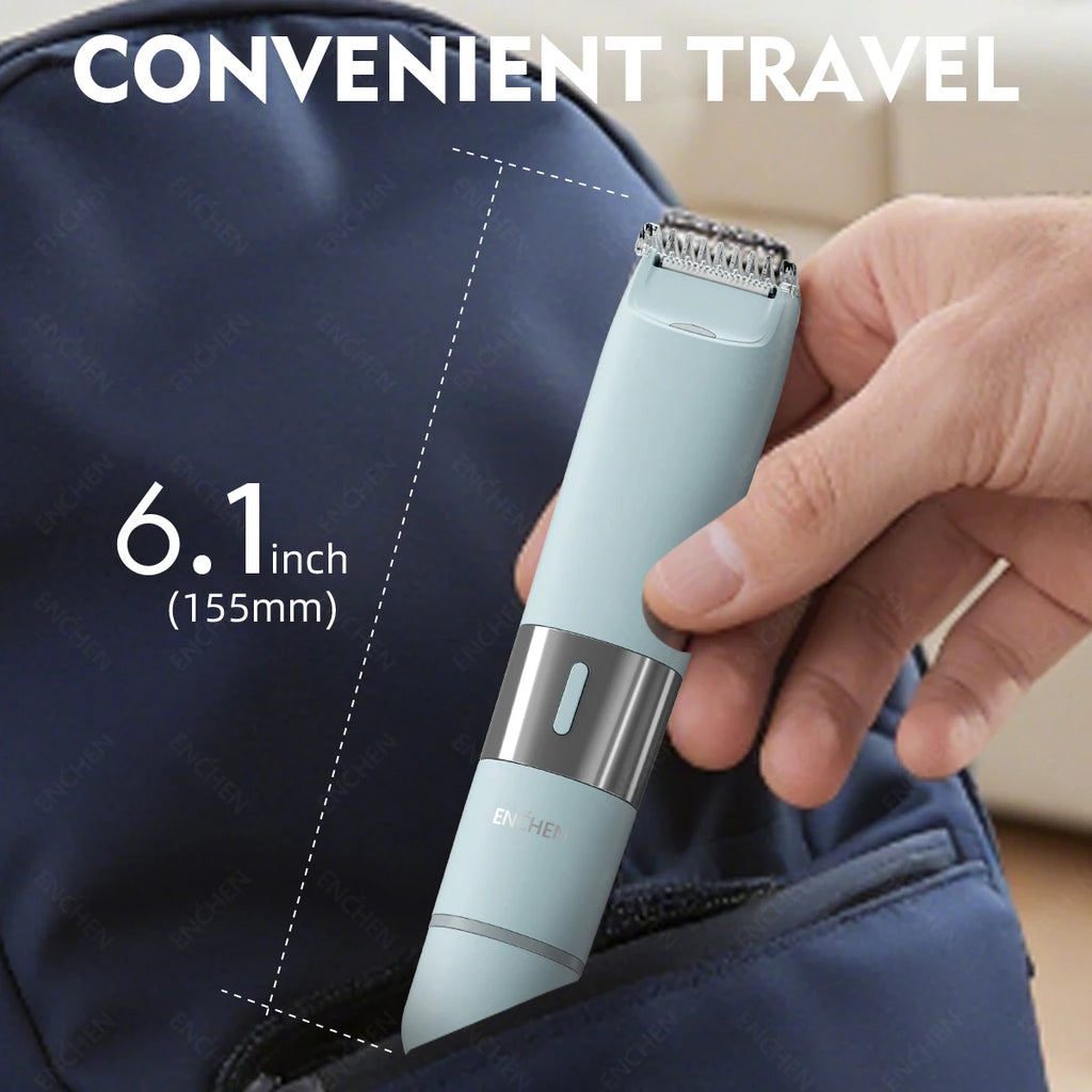 Professional Electric Body Trimmer - Portable 2-in-1 Shaver for Facial & Body Hair