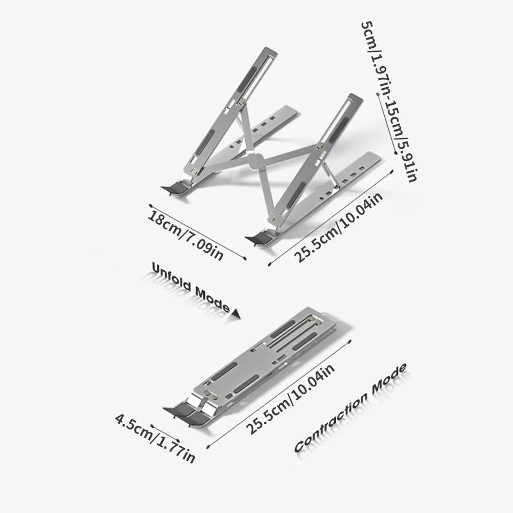 Aluminum alloy material, convenient and adjustable laptop stand, lightweight and foldable design, easy to install