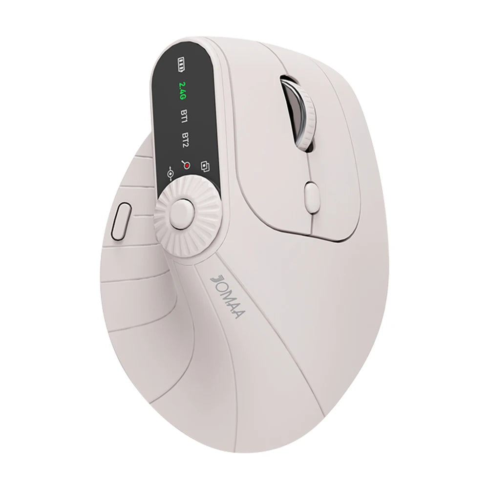 Rechargeable Vertical Ergonomic Mouse - Dual Mode Bluetooth & 2.4GHz Wireless Mouse for Mac, Windows & Laptop